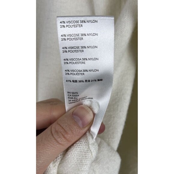 ANTHROPOLOGIE | M | Colma Tunic White Balloon Sleeve Soft Knit Sweater - Picture 10 of 14